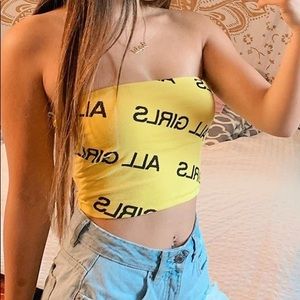 Yellow tube top